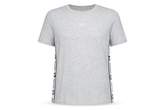 Front view of Reebok unisex grey m crew neck t-shirt