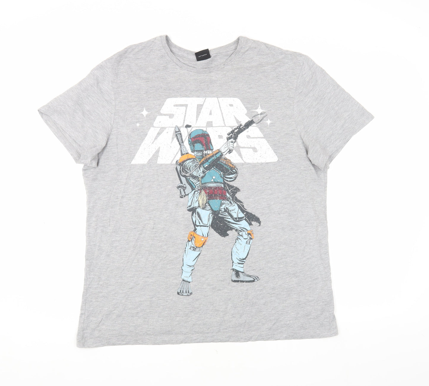 Star Wars Men's Grey Graphic Print T-Shirt Large