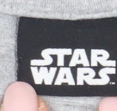 Star Wars Men's Grey Graphic Print T-Shirt Large