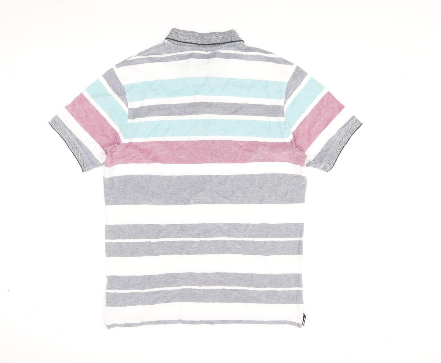 Maine Striped Polo Shirt, Men's Small, Multicoloured Cotton