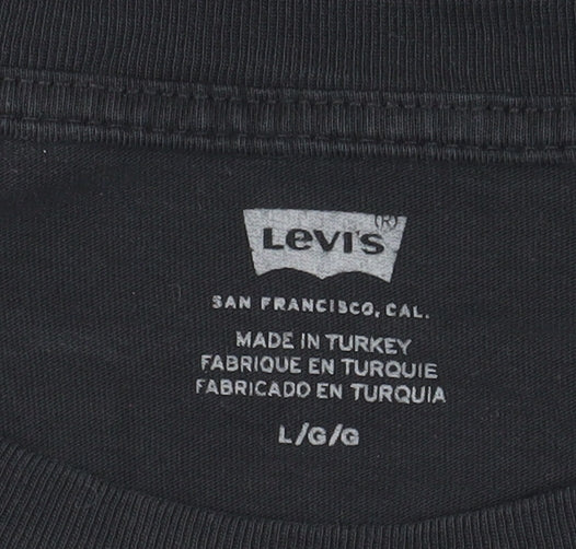 Levi's Men's Black Graphic T-Shirt - Large