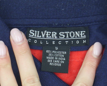 Silver Stone Men's Red Striped Polo Shirt Size S