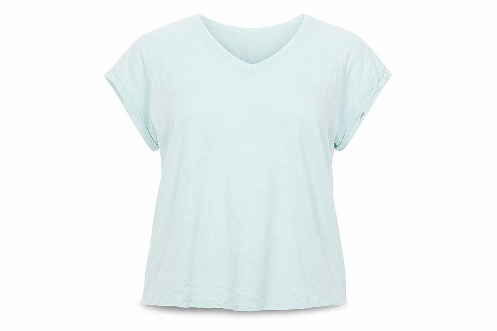 Womens UK Size L Lands' End Blue Basic T-Shirt