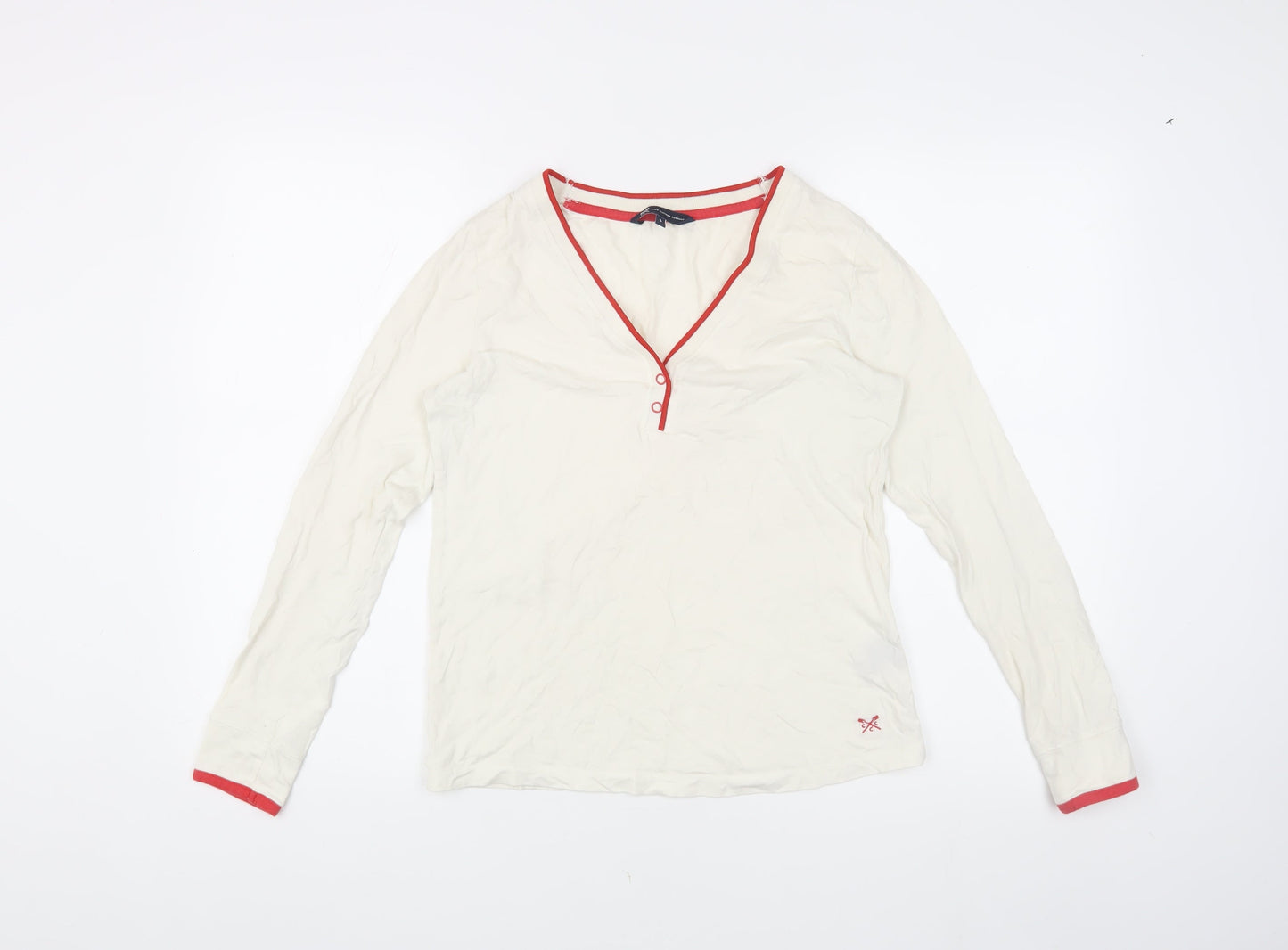 Womens UK Size S Crew Clothing Company White  T-Shirt