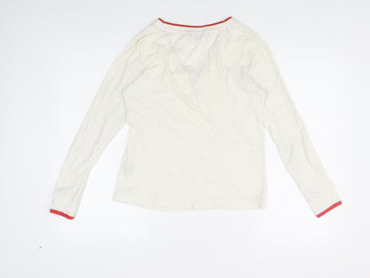 Womens UK Size S Crew Clothing Company White  T-Shirt