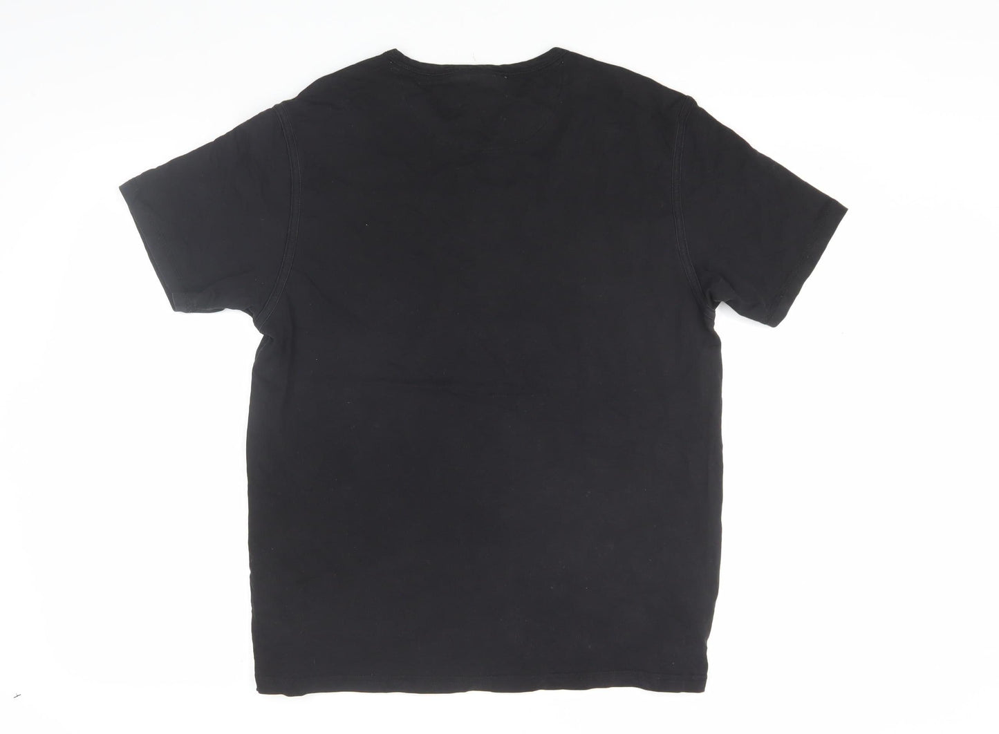 Jasper Conran Men's Black Henley T-Shirt, Size M