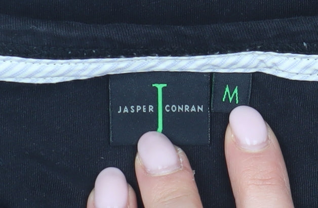 Jasper Conran Men's Black Henley T-Shirt, Size M