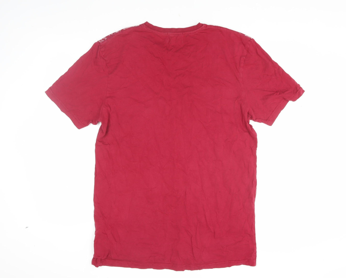 Voi Jeans Red Paisley Men's T-Shirt, 2XL, Crew Neck