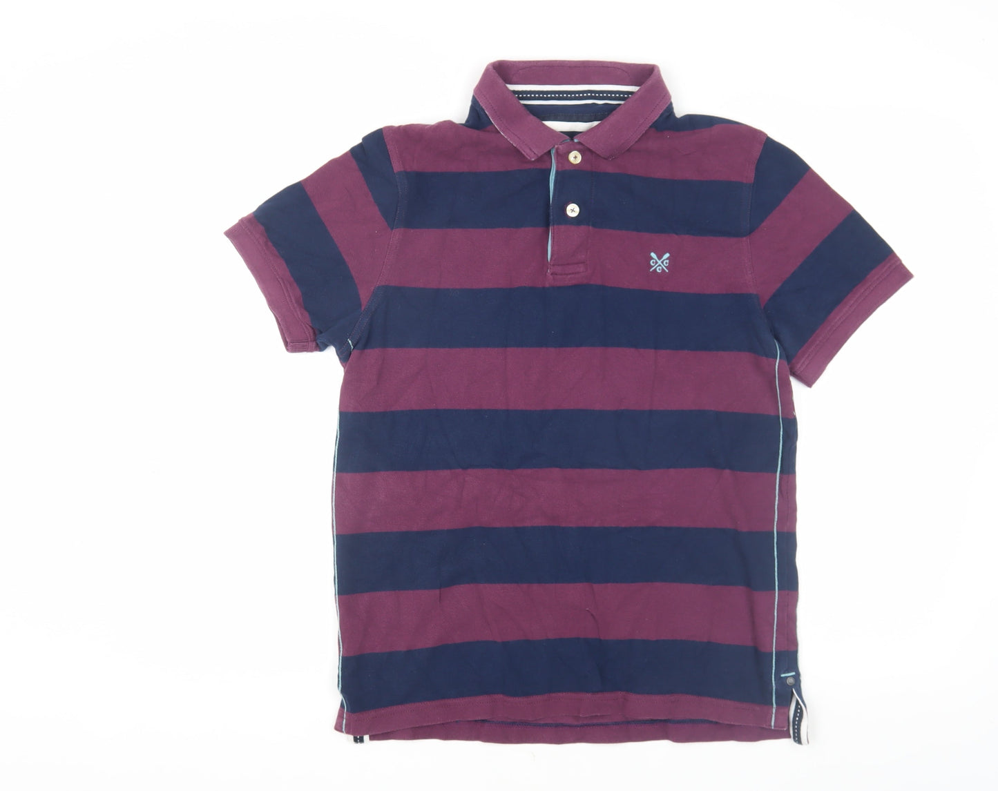 Crew Clothing Co. Men's Multicoloured Striped Polo S