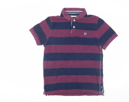 Crew Clothing Co. Men's Multicoloured Striped Polo S