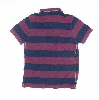 Crew Clothing Co. Men's Multicoloured Striped Polo S
