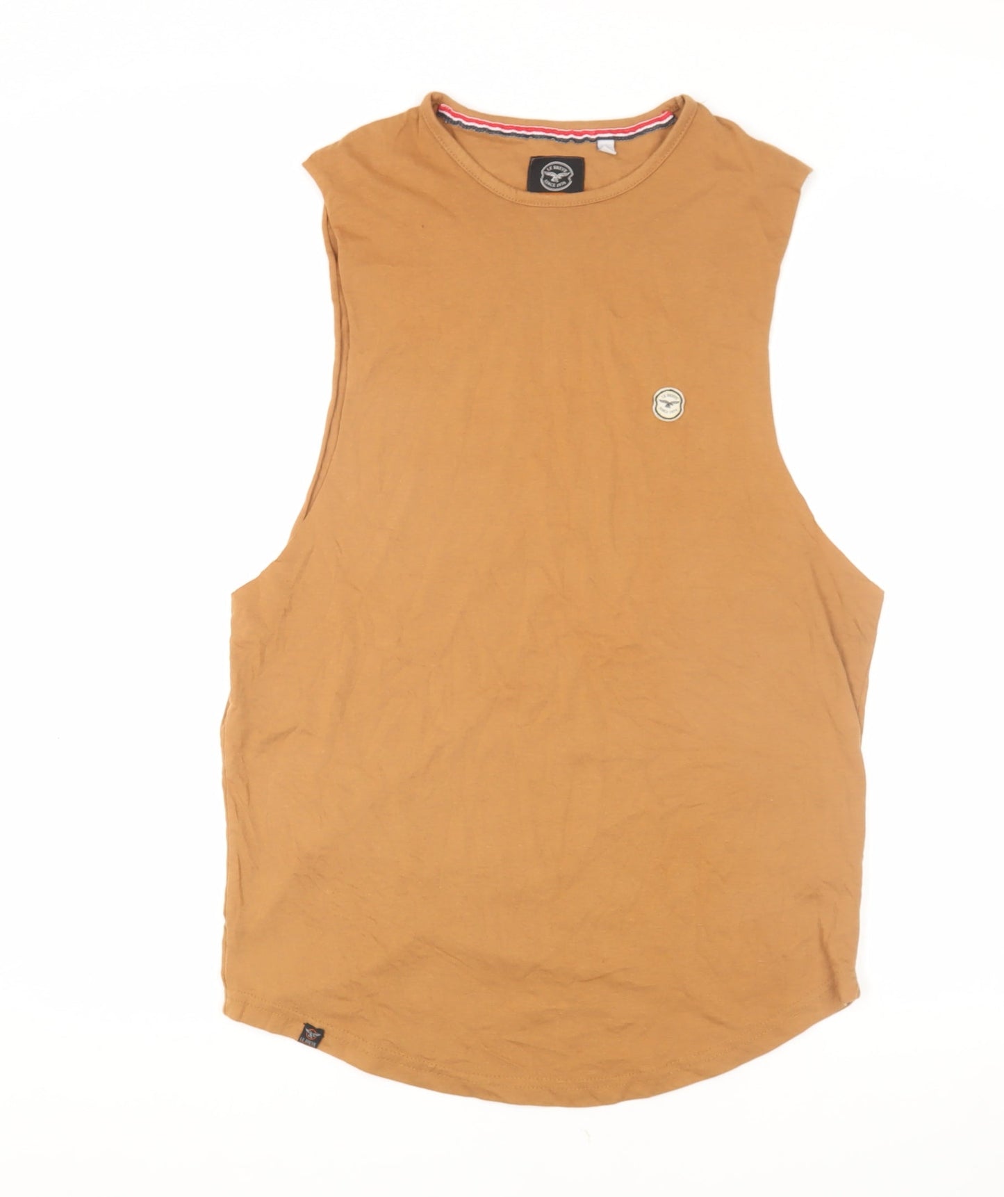 Le Breve Men's Brown Sleeveless T-Shirt Size S