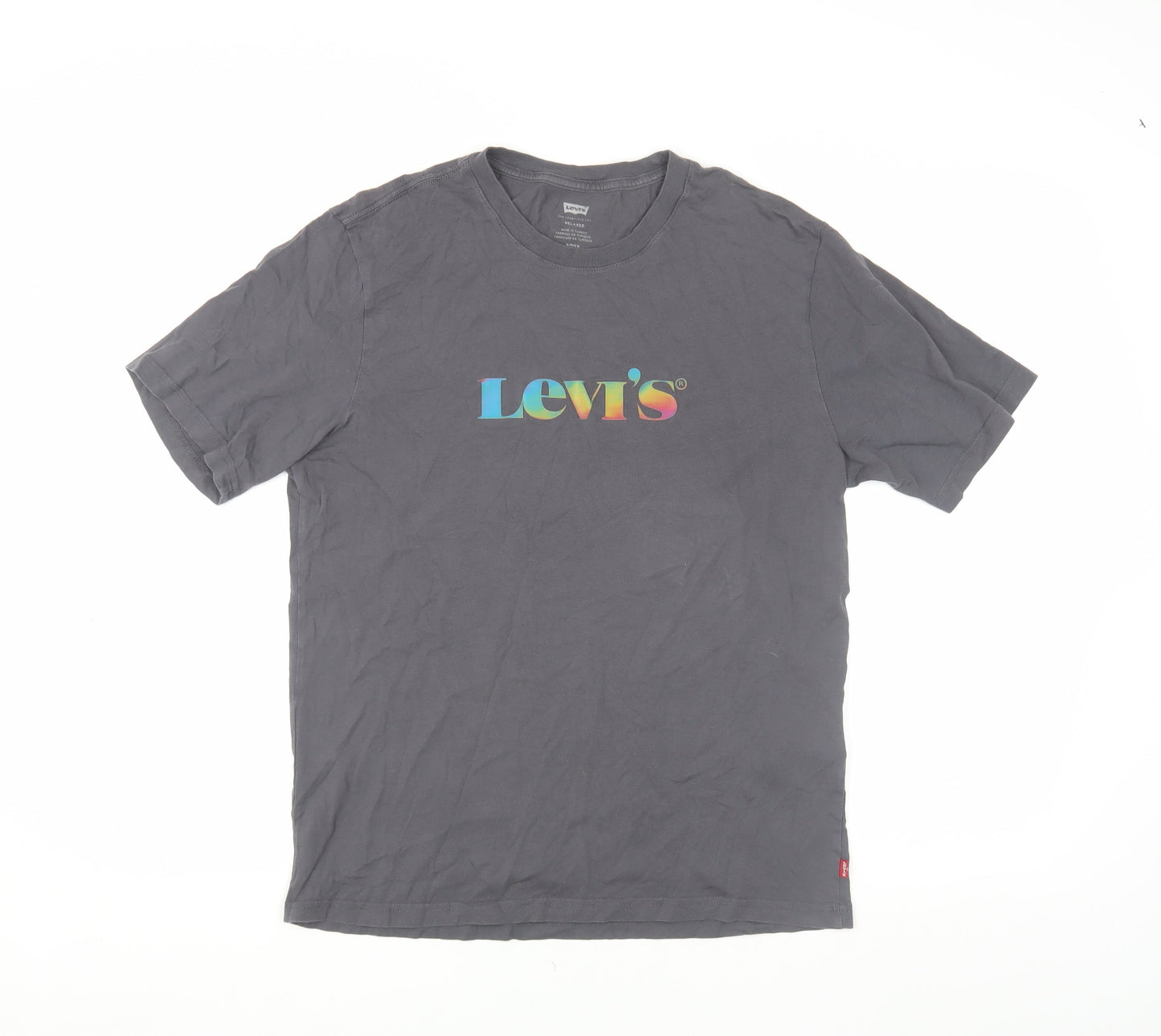 Unisex Adults UK Size S Levi's Grey Jersey T-Shirt