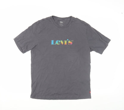 Unisex Adults UK Size S Levi's Grey Jersey T-Shirt