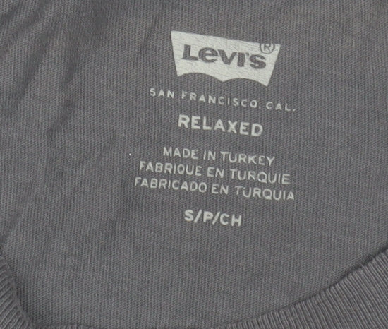 Unisex Adults UK Size S Levi's Grey Jersey T-Shirt