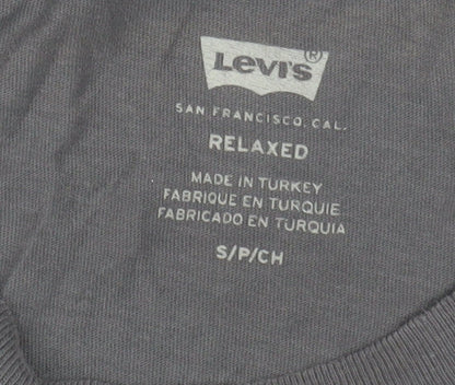 Unisex Adults UK Size S Levi's Grey Jersey T-Shirt