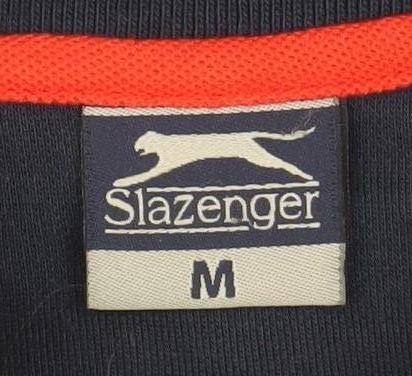 Slazenger Men's Blue Polo Shirt M Short Sleeve Sports