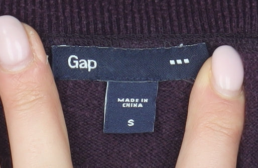 Gap Women's Purple Pullover Jumper, S, Boat Neck