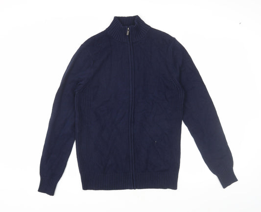 Mens UK Size M Savile Row Blue Bomber Jacket