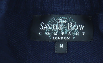 Mens UK Size M Savile Row Blue Bomber Jacket