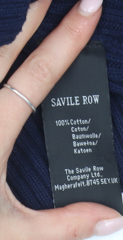 Mens UK Size M Savile Row Blue Bomber Jacket