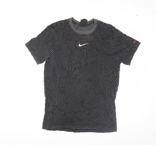 Nike Men Black S Graphic Print T-Shirt