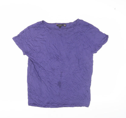 Womens UK Size 6 Ted Baker Purple Basic T-Shirt