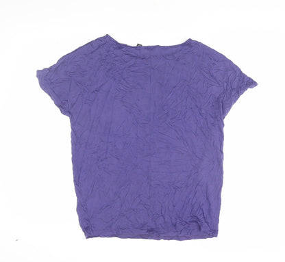Womens UK Size 6 Ted Baker Purple Basic T-Shirt