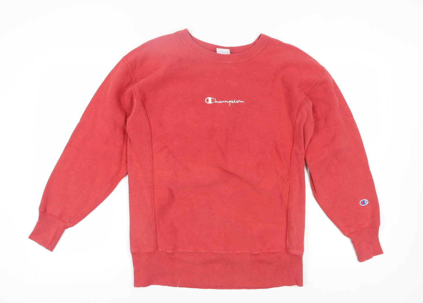Mens UK Size L Champion Red Pullover Sweatshirt