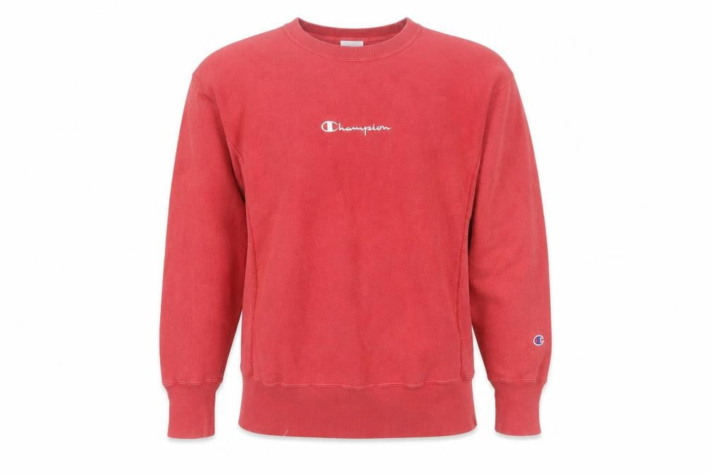 Mens UK Size L Champion Red Pullover Sweatshirt