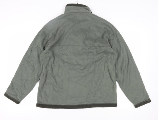 Mens UK Size M Le Shark Green 1/4 Zip Sweatshirt