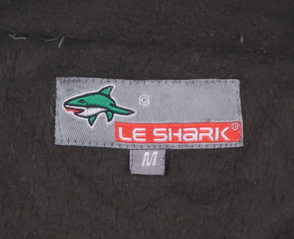 Mens UK Size M Le Shark Green 1/4 Zip Sweatshirt