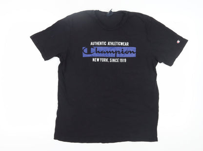 Mens UK Size L Champion Black  T-Shirt
