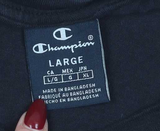 Mens UK Size L Champion Black  T-Shirt
