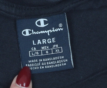 Mens UK Size L Champion Black  T-Shirt