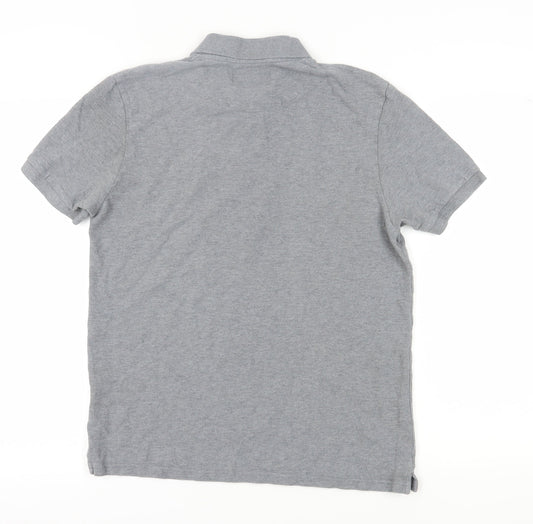 Lyle & Scott Men's Grey Cotton Polo Shirt L