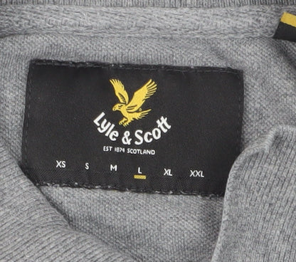 Lyle & Scott Men's Grey Cotton Polo Shirt L