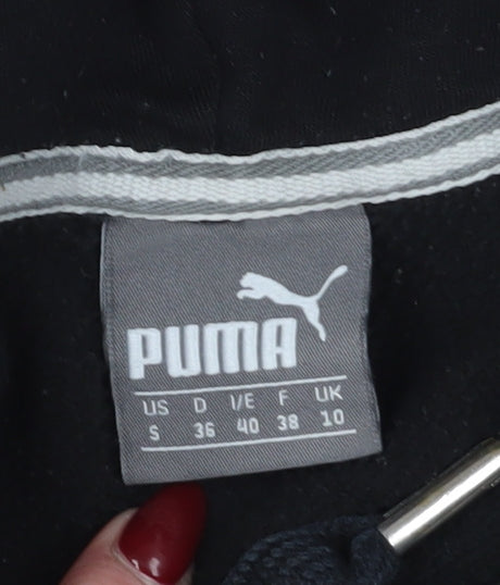 Puma Black Unisex Hoodie - Size 10, Logo Hoodie