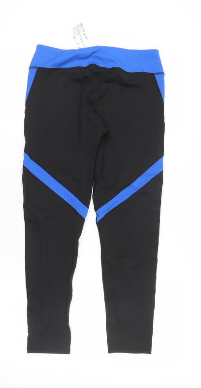 Fashion World Women's Black & Blue XL Leggings