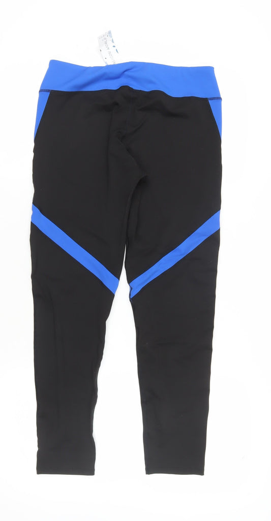 Fashion World Women's Black & Blue XL Leggings