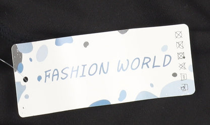 Fashion World Women's Black & Blue XL Leggings