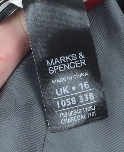 Marks and Spencer Women's Black Suit Jacket Size 16