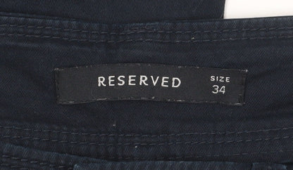 Reserved Women's Black Skinny Trousers Size 6 Cotton