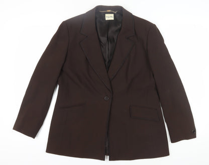 Viyella Women's Brown Blazer Size 14 Classic Lined