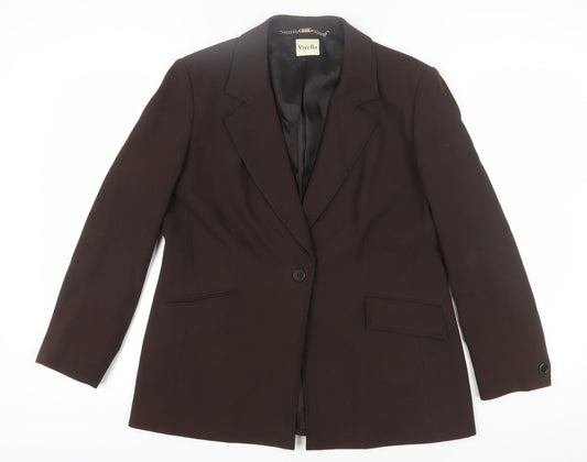 Viyella Women's Brown Blazer Size 14 Classic Lined