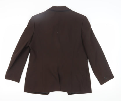Viyella Women's Brown Blazer Size 14 Classic Lined