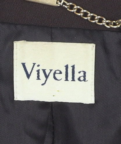 Viyella Women's Brown Blazer Size 14 Classic Lined