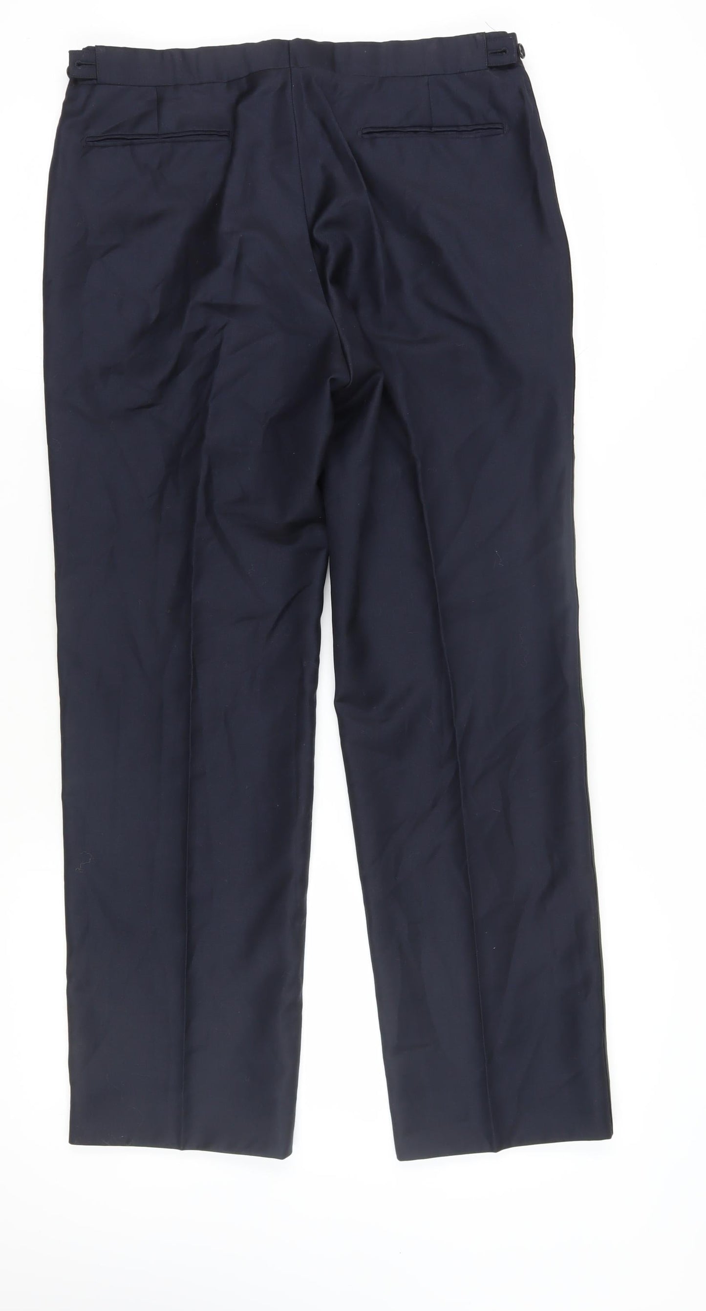 Gieves & Hawkes Men's Black Wool Dress Trousers, Size 42R