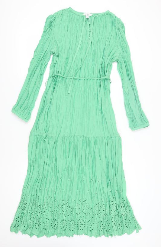 Marks and Spencer Women’s Green Long Sleeve Dress Size 14
