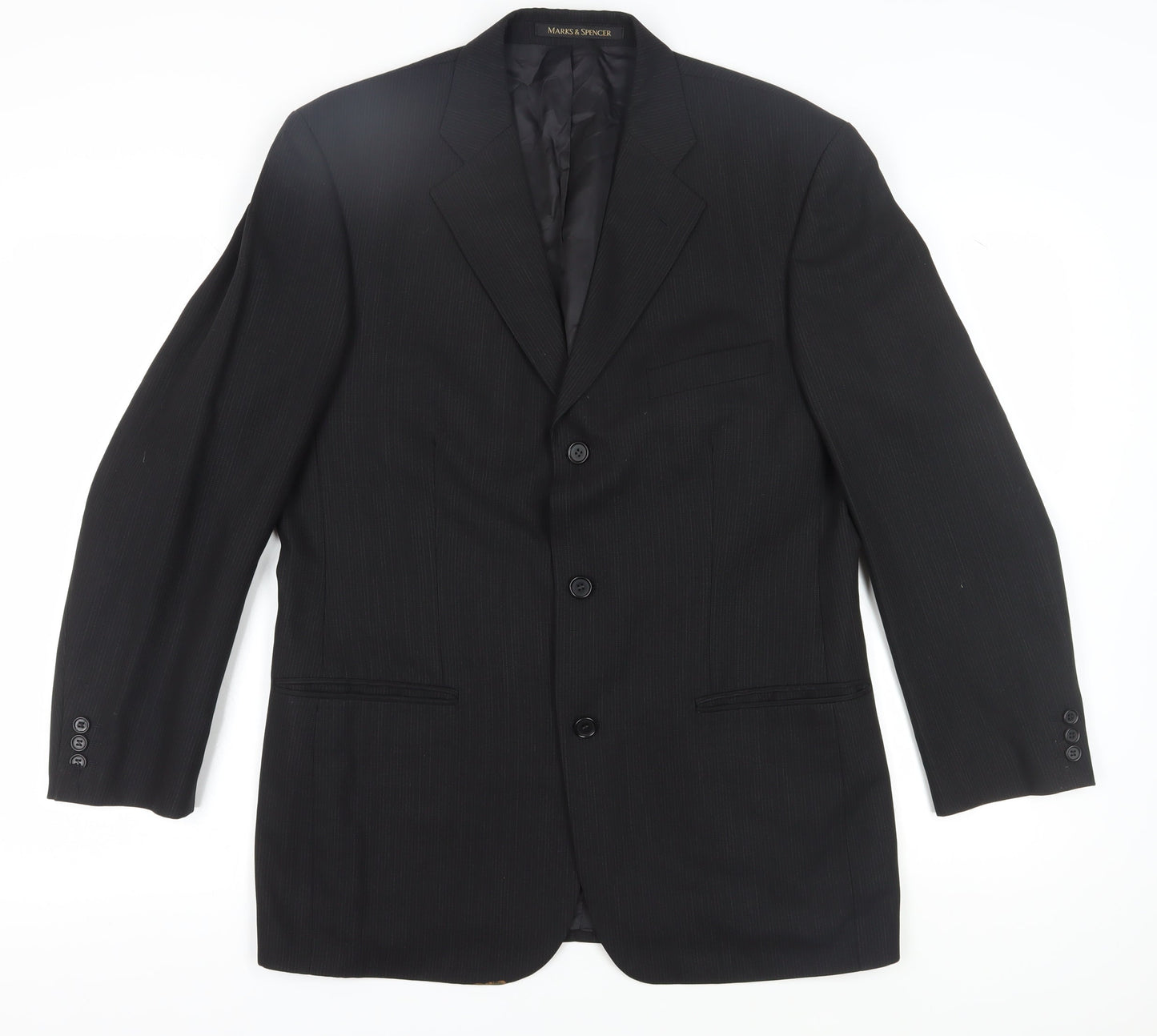 Mens UK Size 40 Marks and Spencer Regular Black Suit Jacket